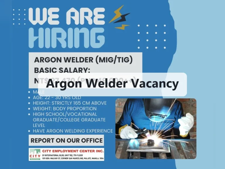 Argon Welder Vacancy