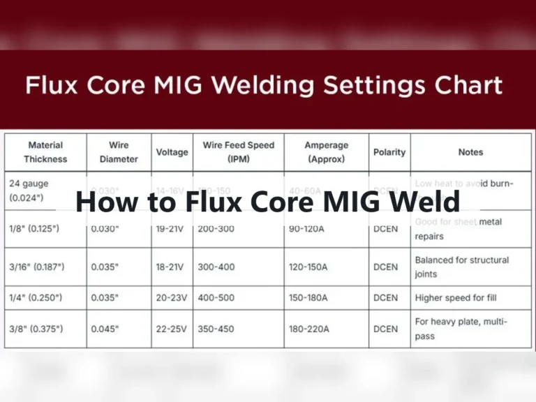 How to Flux Core MIG Weld