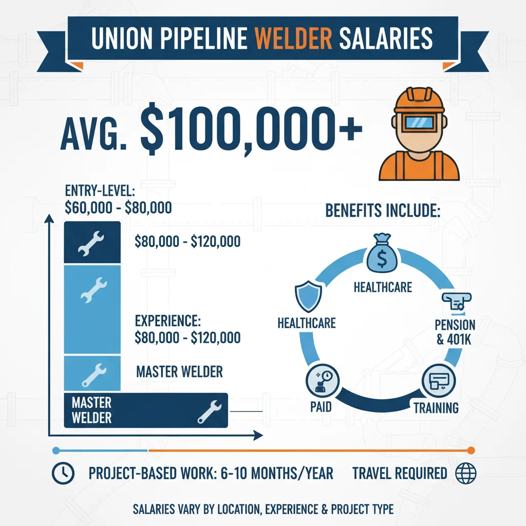 Union Welder Salary by Career Stage - union welder salary